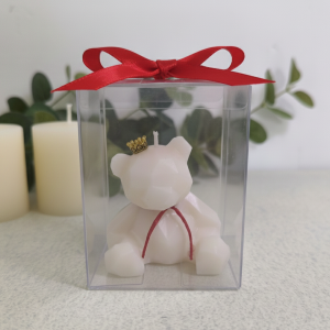 Oso geométrico con corona | Caja de acetato