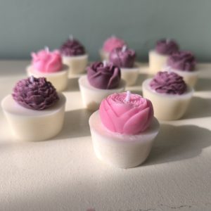 Flor planta base blanca