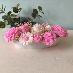 Arreglo floral tazón largo variadas