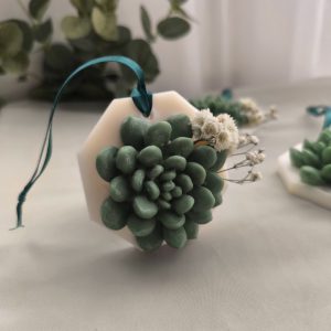 Colgante wax sachet ambientador flor suculenta