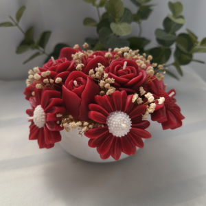 Arreglo floral tazón redondo variadas