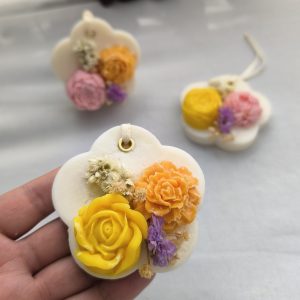 Colgante wax sachet ambientador flores