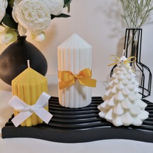 Juego 3 cilindros rayas y pino