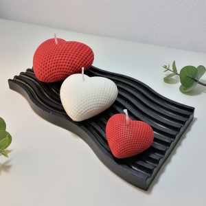 Juego de 3 corazones texturizados