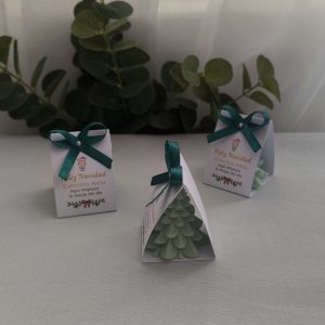 Árbol Pino navideño mini | Cartoncillo y moño