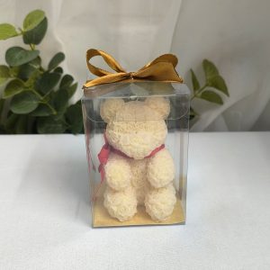 Oso floral grande | Caja de acetato