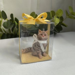 Gato sentado | Caja de acetato