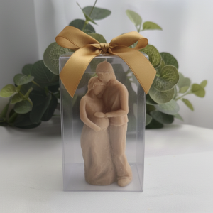 Silueta hombre y mujer embarazada | Caja de acetato