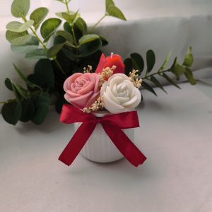 Arreglo Floral Jarroncito tulipán y rosas