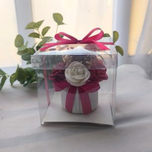 Arreglo Floral Jarroncito mixto rosa | Caja acetato